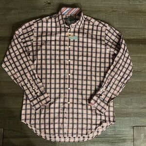 Thomas Dean Men's Plaid Shirt - Black and Orange